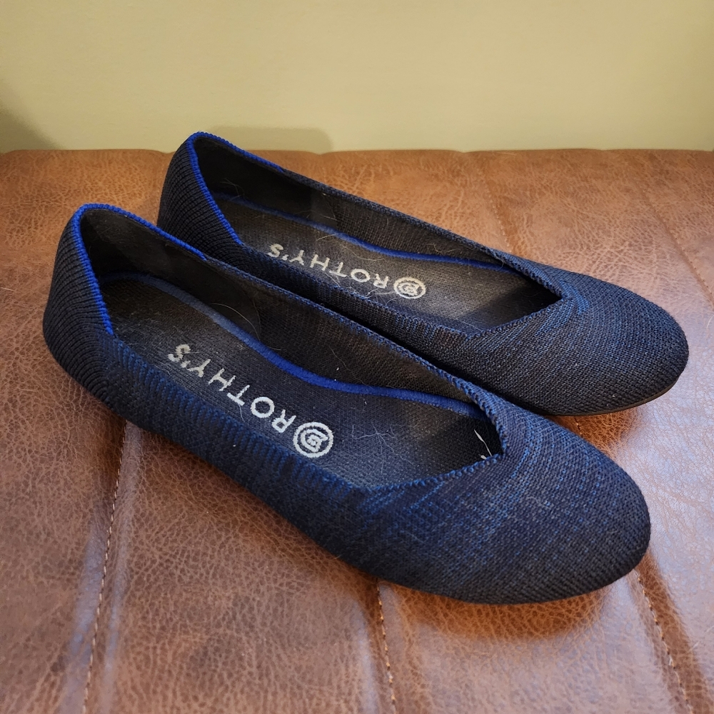 Rothy's | Blue and Black | Round toe flats